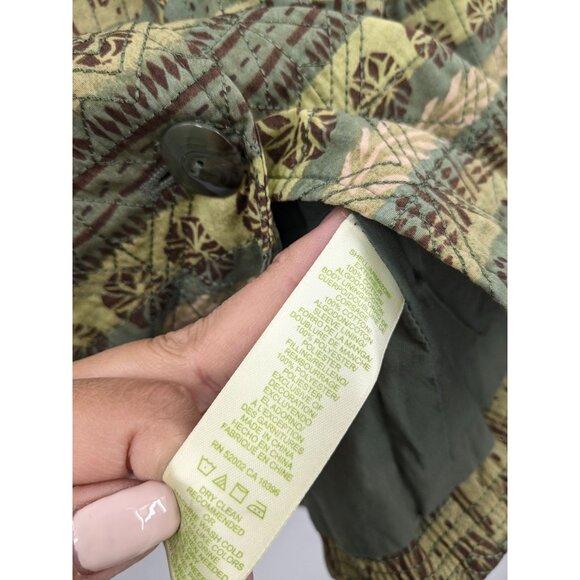 Quilted Tapestry Blazer Jacket Women Size L Earthy Boho Cottage Indie Folk Y2K - Picture 8 of 9